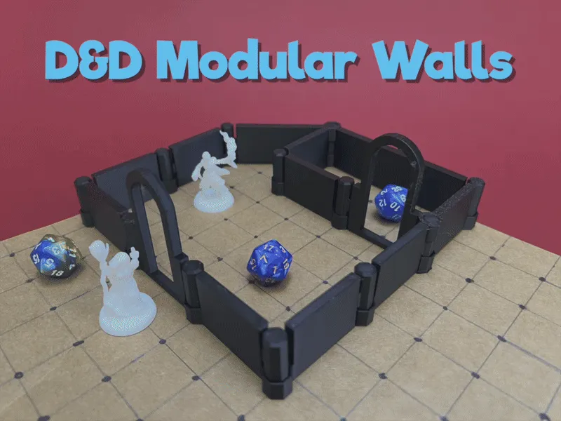 Murs modulaires pour D&D (échelle pouce)