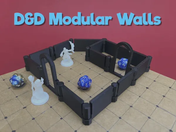 Murs modulaires pour D&D (échelle pouce)
