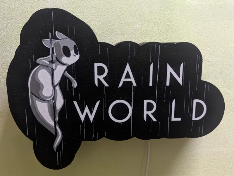 Rain World Light Box with Slugcat