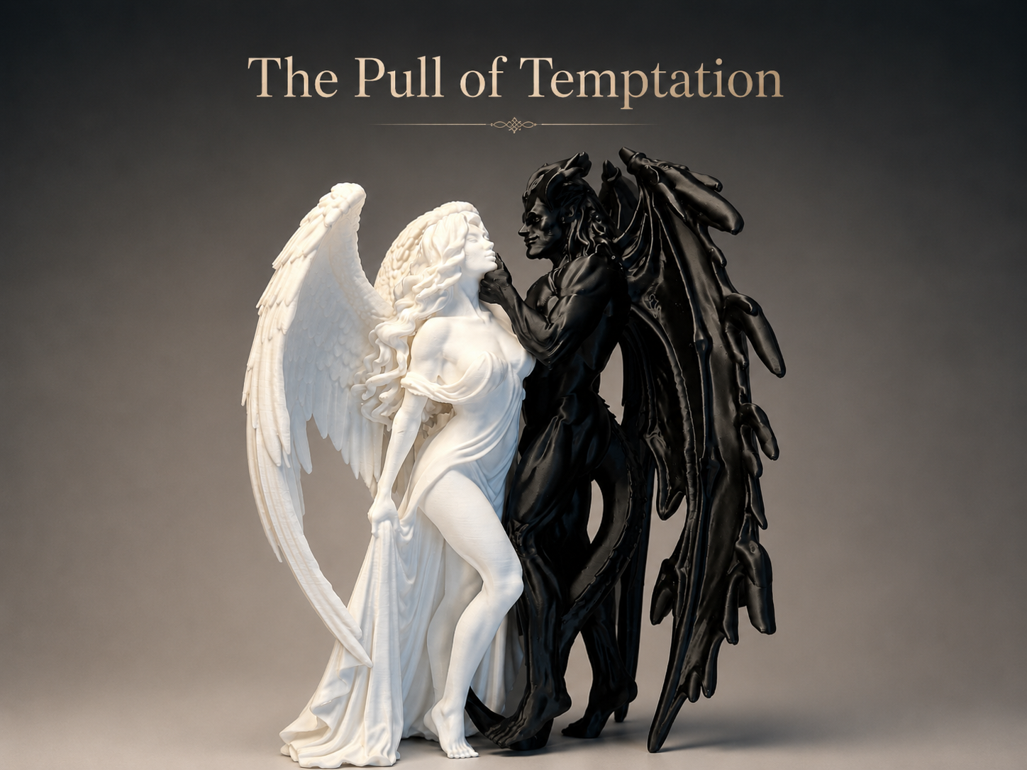 The Pull of Temptation - Angel & Demon (Tall Size)
