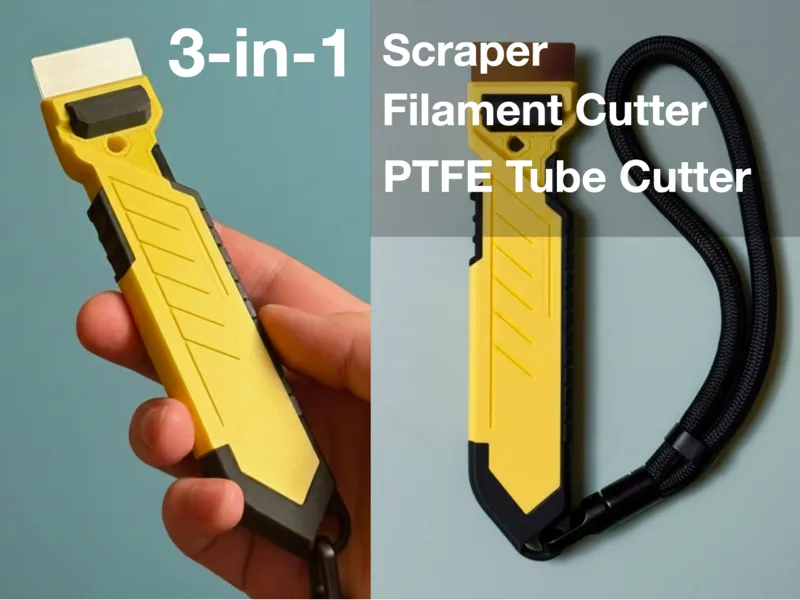 3-in-1 Bed Scraper and Filament & PTFE Cutter