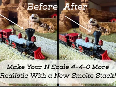 N Scale  4-4-0 American Diamond Stack Upgrade