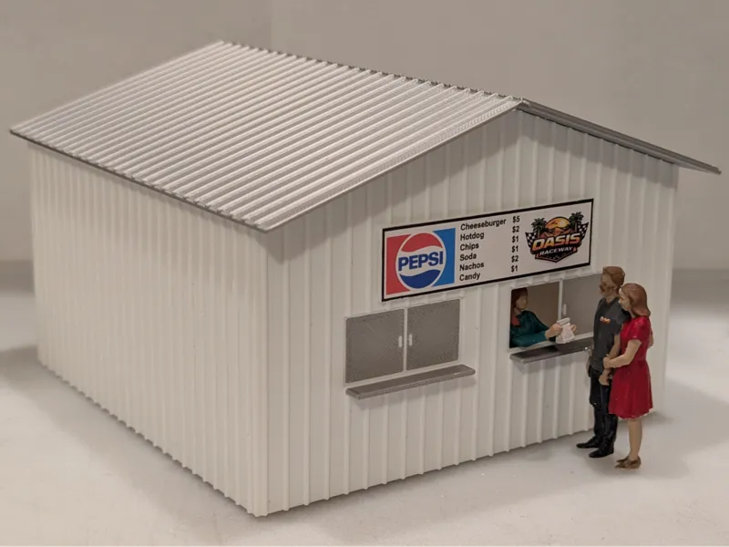 1:32 Scale Metal Building Kit - Concession Stand