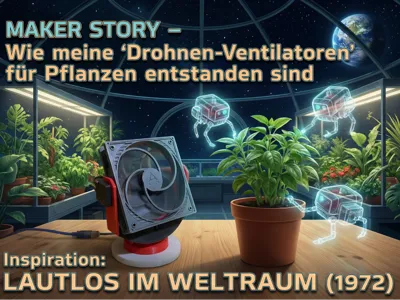 Gently Oscillating Plant Fan