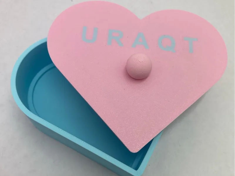 Valentines day Heart Trinket Box with Custom Text 