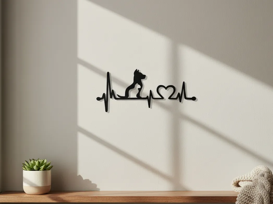 Déco murale chien et chat — ligne de vie