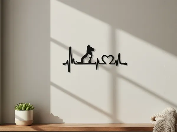Déco murale chien et chat — ligne de vie