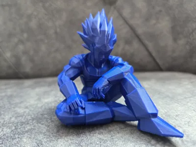 Seated Vegeta Figure