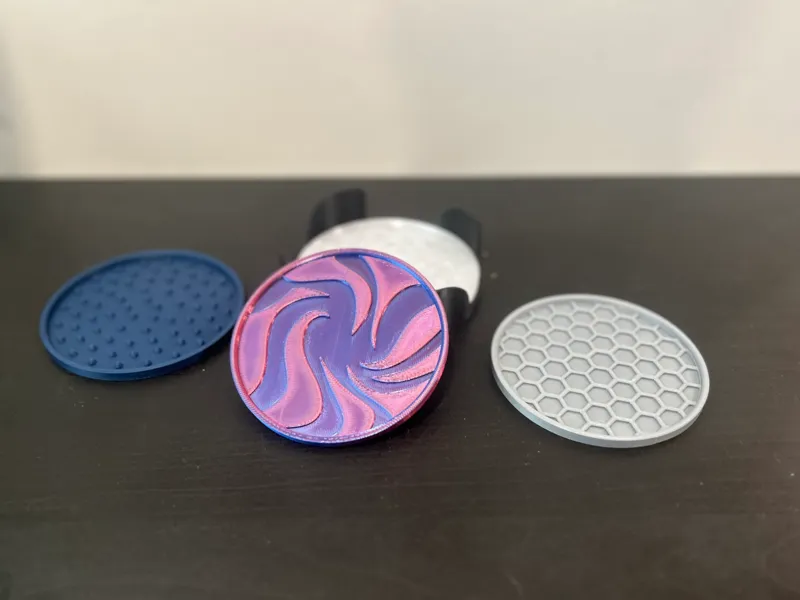 Custom Drink Coasters with Holder