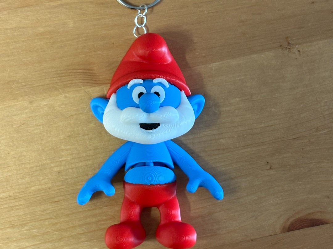 Flexi Papa Smurf Keyring
