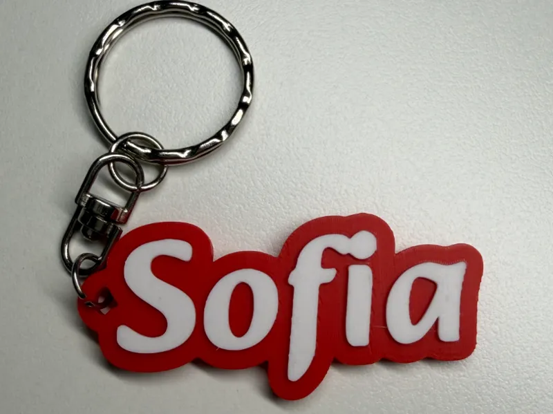 Sofia personalized name keychain