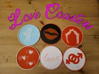 All coasters, print-by-object, 2 plates