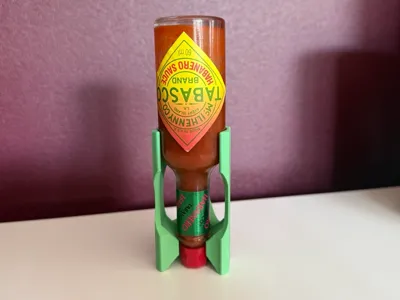 Upside-Down Tabasco Bottle Stand – Ready-to-Pour