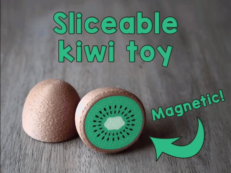 Sliceable magnetic kiwi