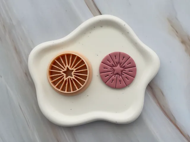 Star Sun Polymer Clay Earrings Cutter