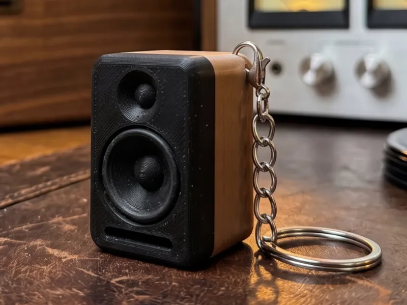 Miniature Retro Studio Speaker Keychain
