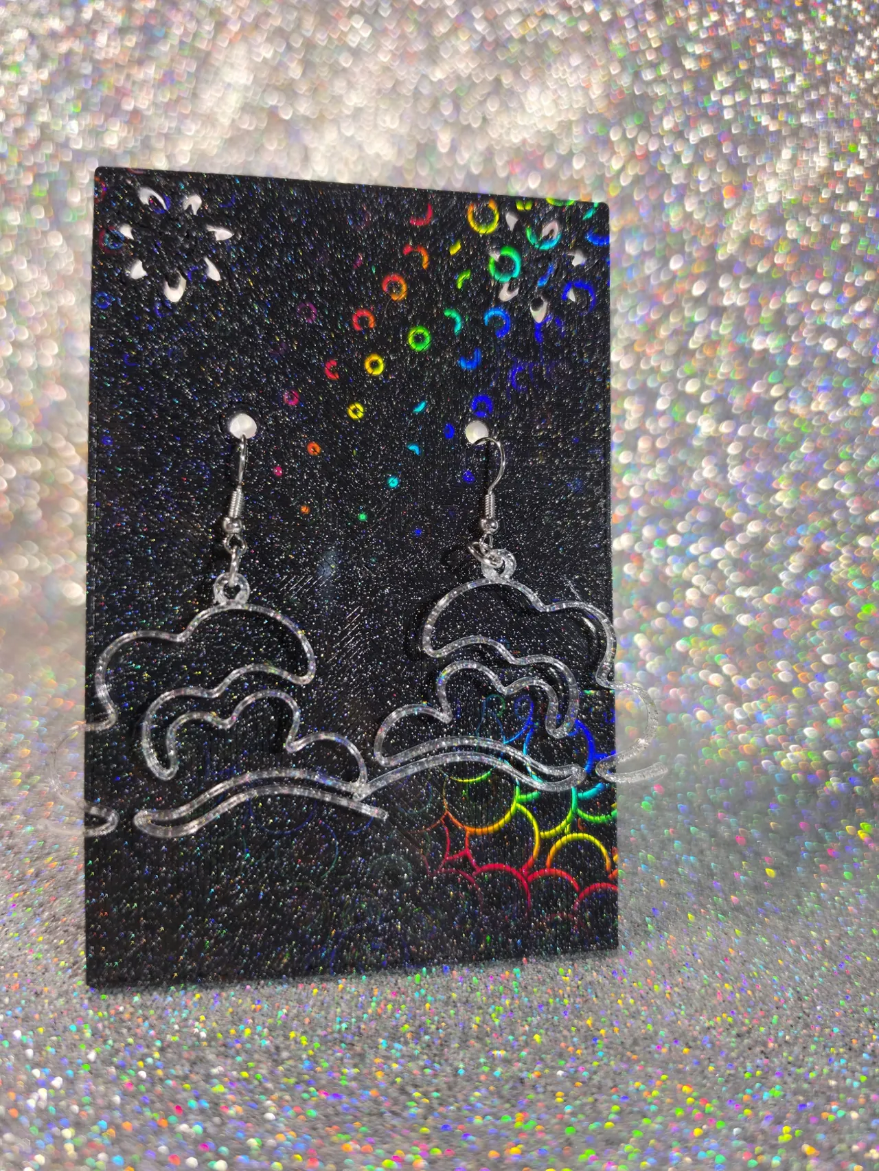 transparent celestial earrings view 2