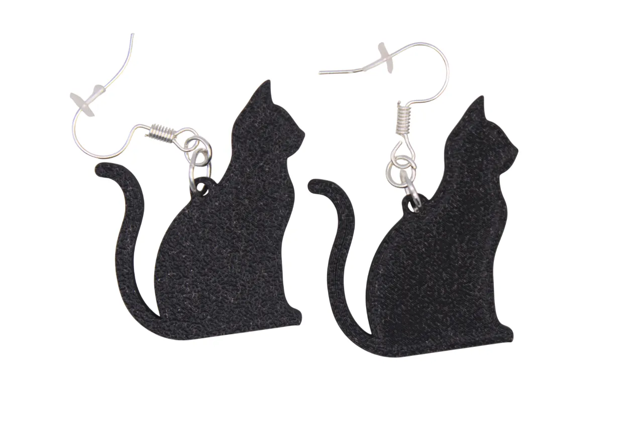 Halloween Earrings pt 11 - Cat Owl Wolf Earrings view 2