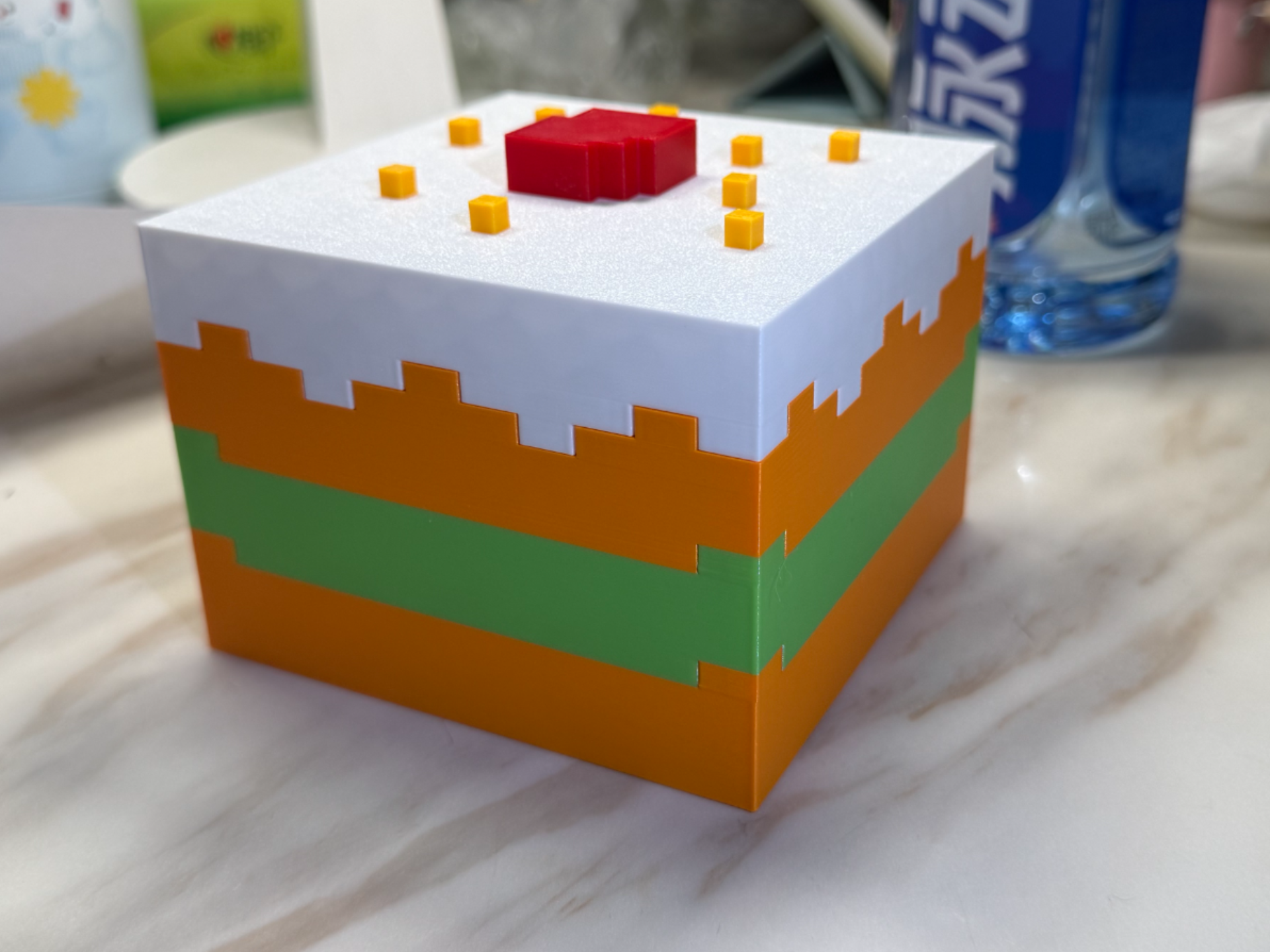 Miniatura 1 do modelo 3D 像素蛋糕收纳盒