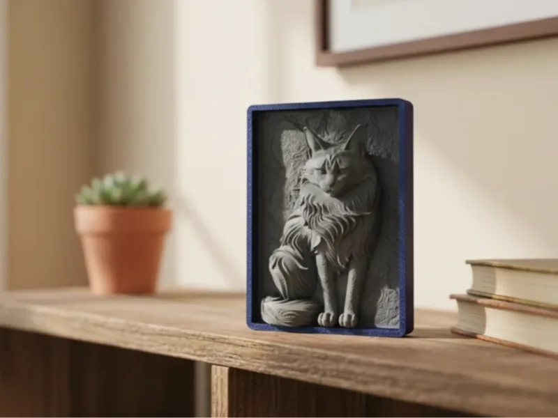 The Maine Coon - Unified Bas Relief Art
