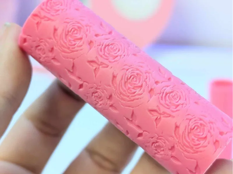 Embossed Texture Roller - Small Rose
