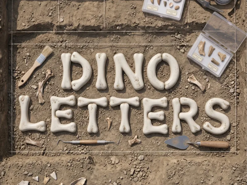 Dino Letters Wall Art