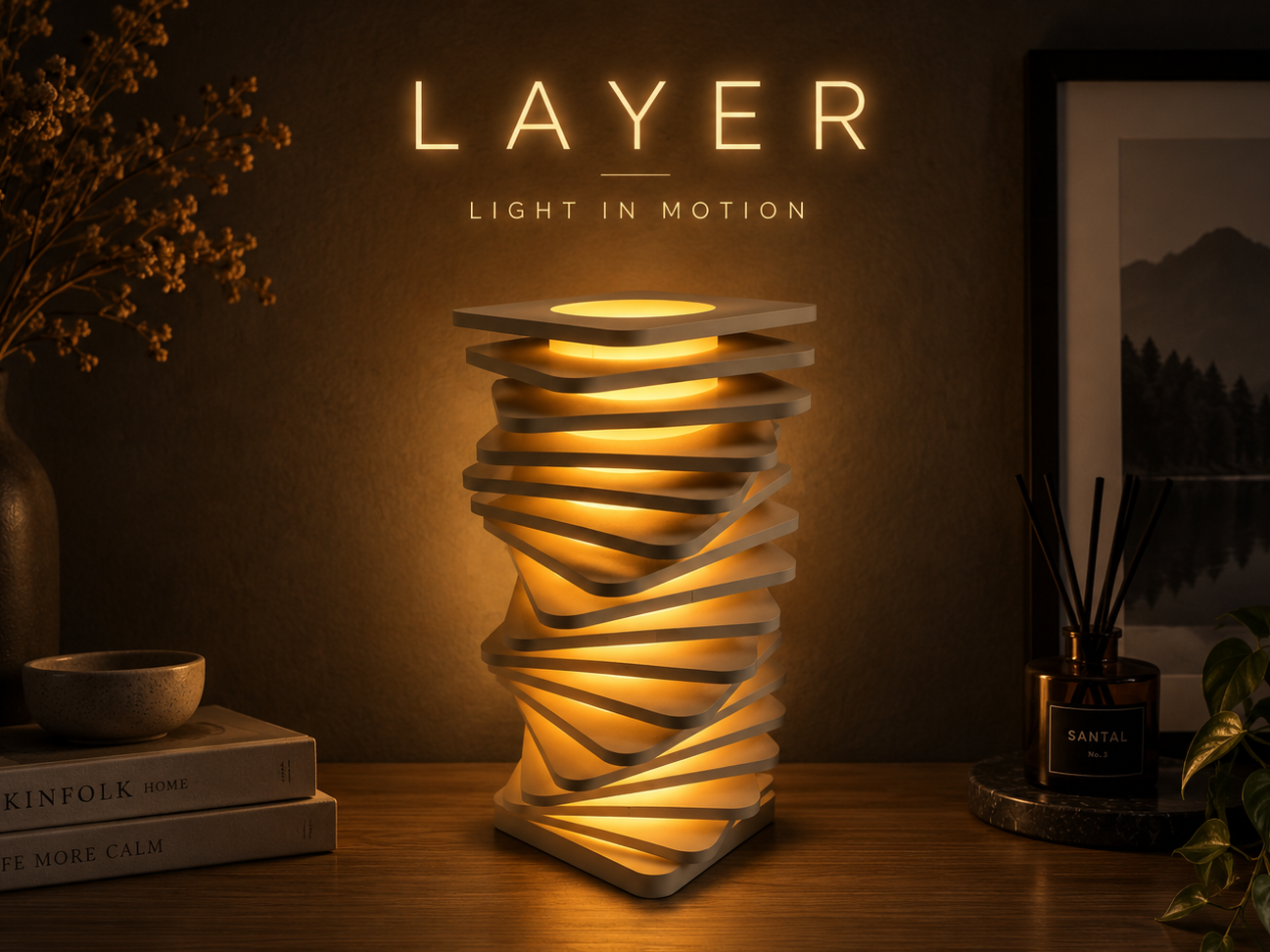 LAYER, Modulare LED-Lampe LED Kit 001 - 3D printed Decor, in stock in India