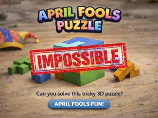 April Fools Interlocking Cube Puzzle