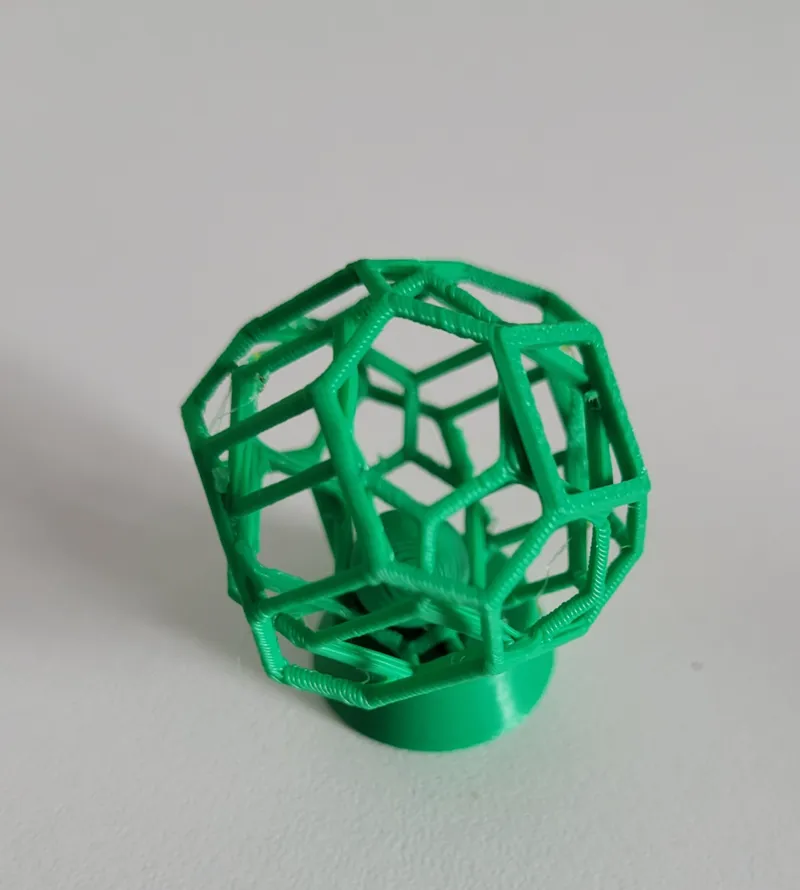 Hexagonal Skeletal Prism With Ball