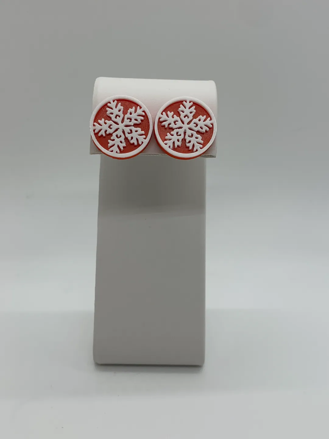 Snowflake earrings view 2