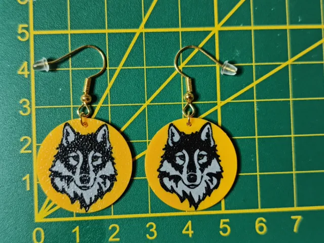 wolf earrings