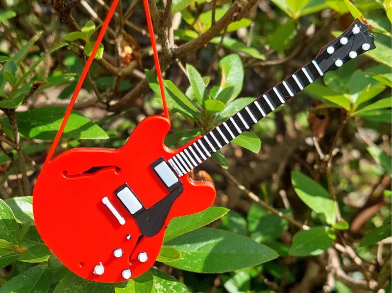 Gibson ES335 guitar Christmas tree decoration