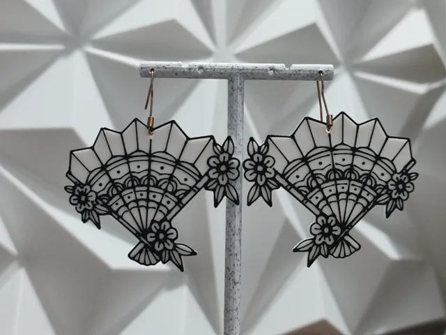 Aretes Abanico Gracia Oriental