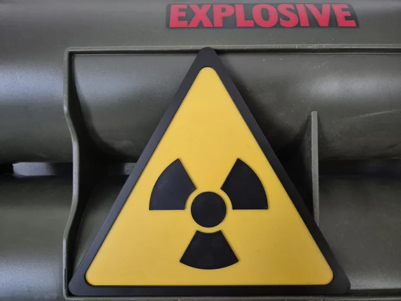 Radioactivity sign - radiation warning symbol