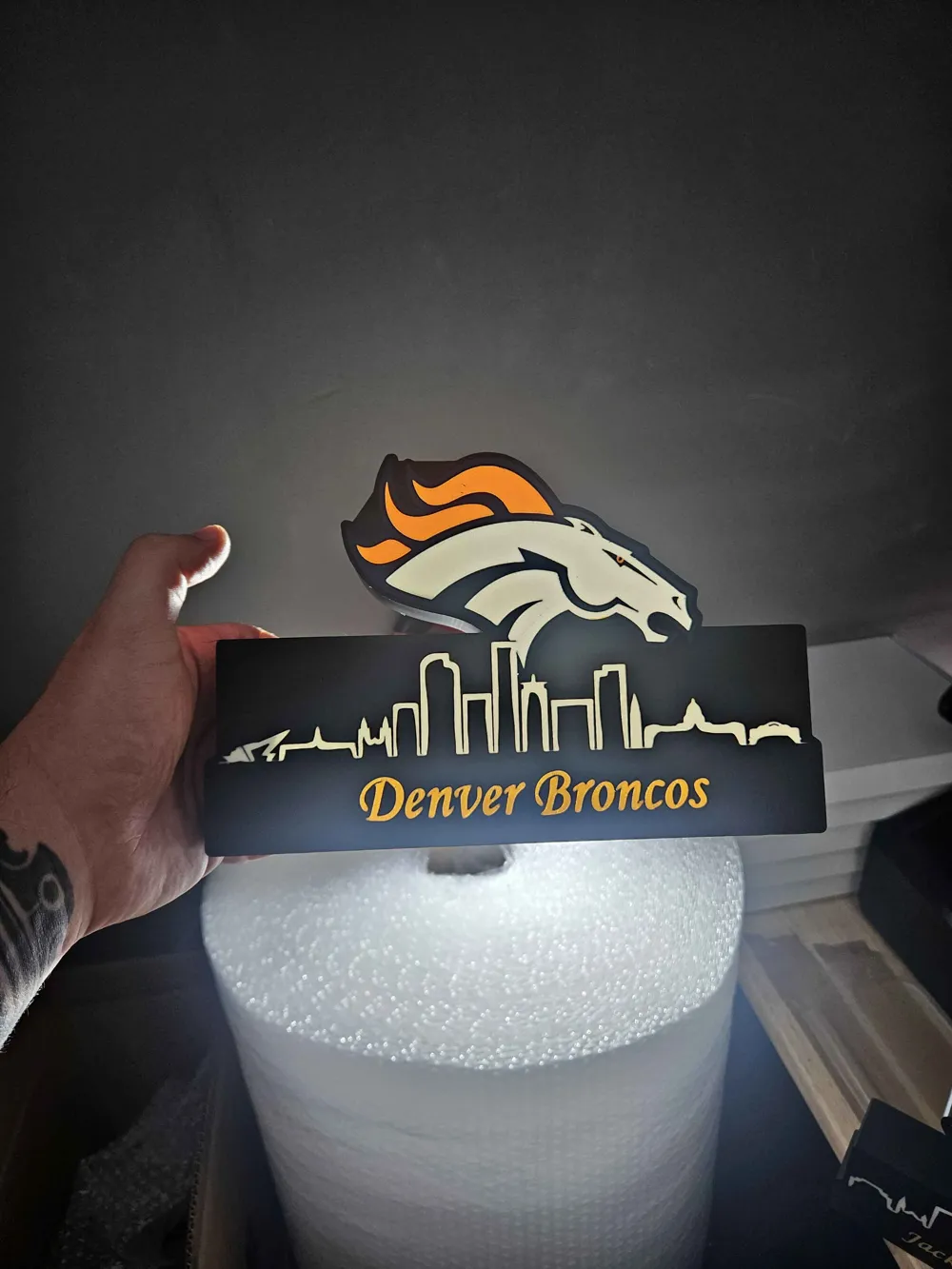 NFL Lightbox Denver Broncos with skyline Display! by Rotterdam_3d_Art ...