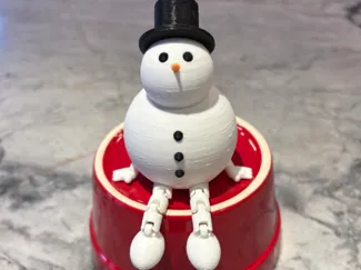 Articulated Snowman with Hat