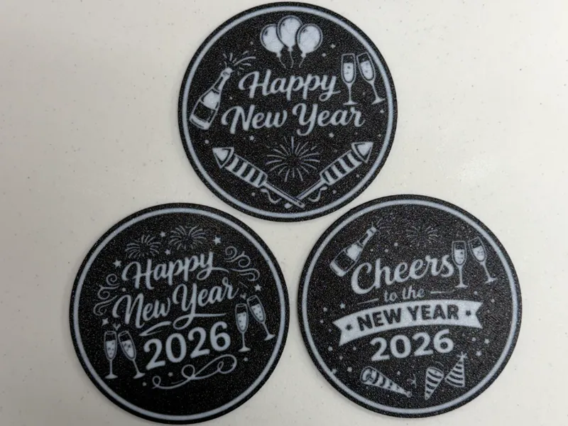 New Year 2026 Coasters (6 Designs) Beer & Drinks 