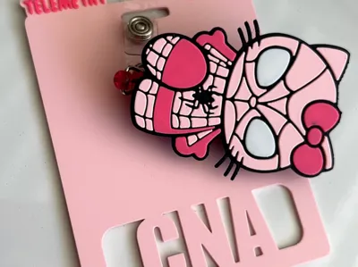 Hello Kitty Spiderman  Badge Reel