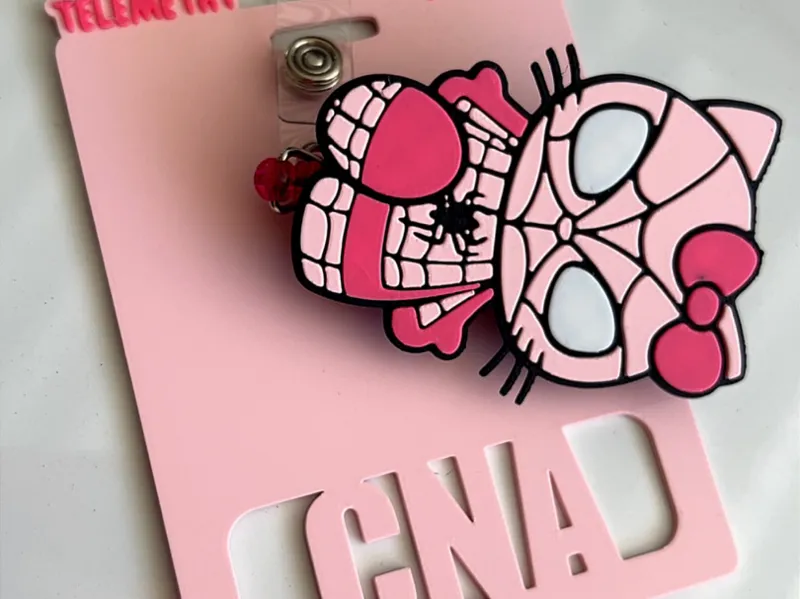 Hello Kitty Spiderman Badge Reel