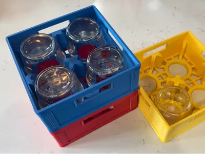 Half Pint Wide Mouth Jar Beer Crate