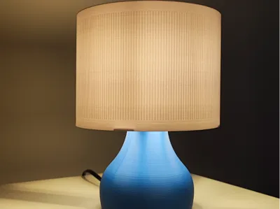 Bedside lamp (ribbed lampshade)