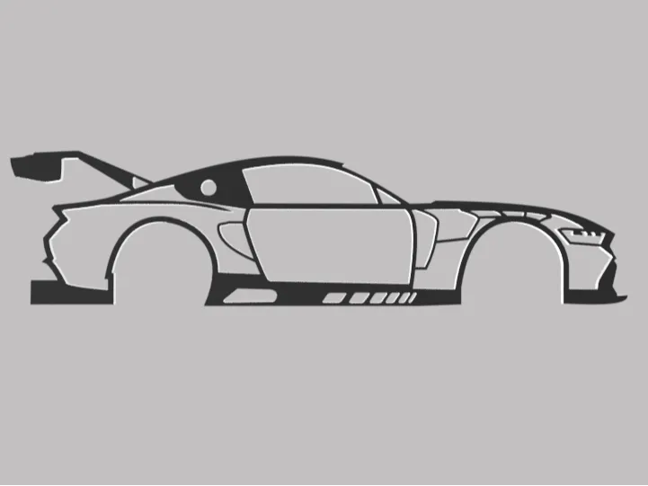 Mustang GT3 Wall Art