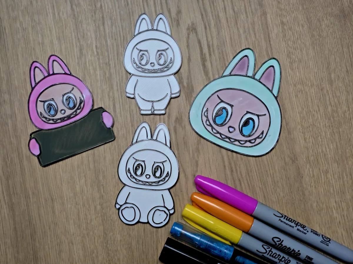 La Bu Bu Fu Boo Boo Coloring Craft DIY - Free 3D Print Model - MakerWorld