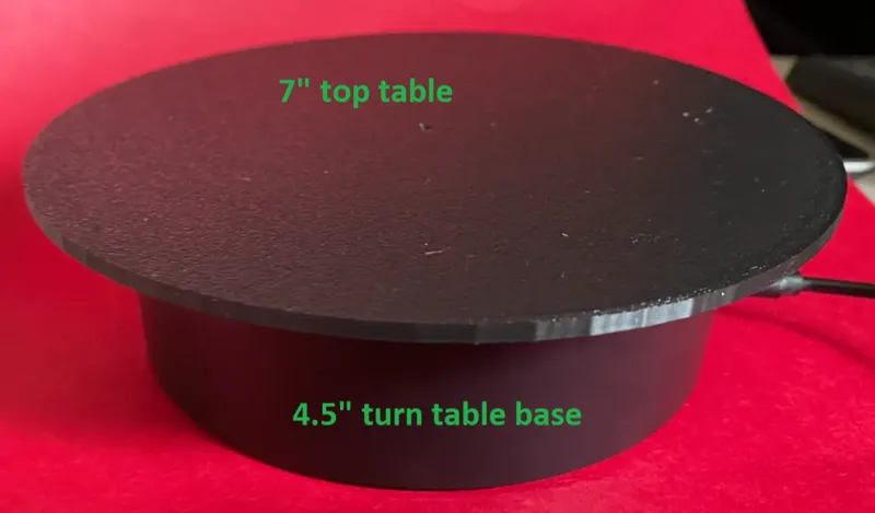 4.5" turn table cover with 7" OD
