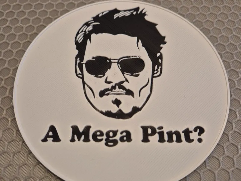 A Mega Pint Coaster
