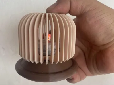 Modern Wooden Style Lamp – 3D Printable