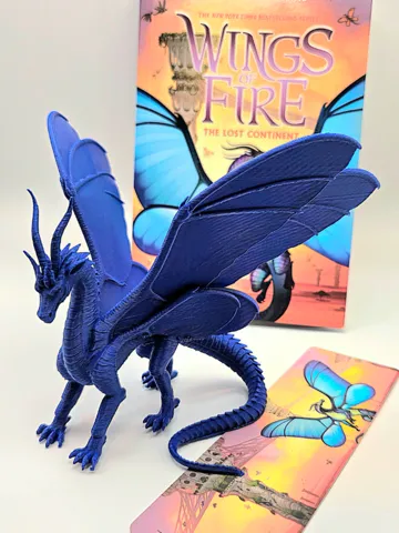 Adorno temático: Wings of Fire Silkwing Dragon: Blue — vista de referencia 2