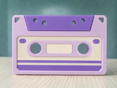 [NFC Card]Stripes  Retro Cassette Charm - 25mm NFC