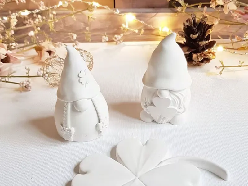 Lucky Gnome with Heart Shamrock