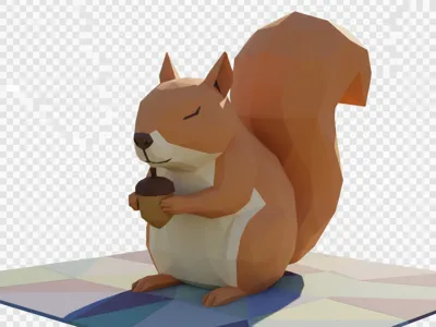 Low Poly Squirrel